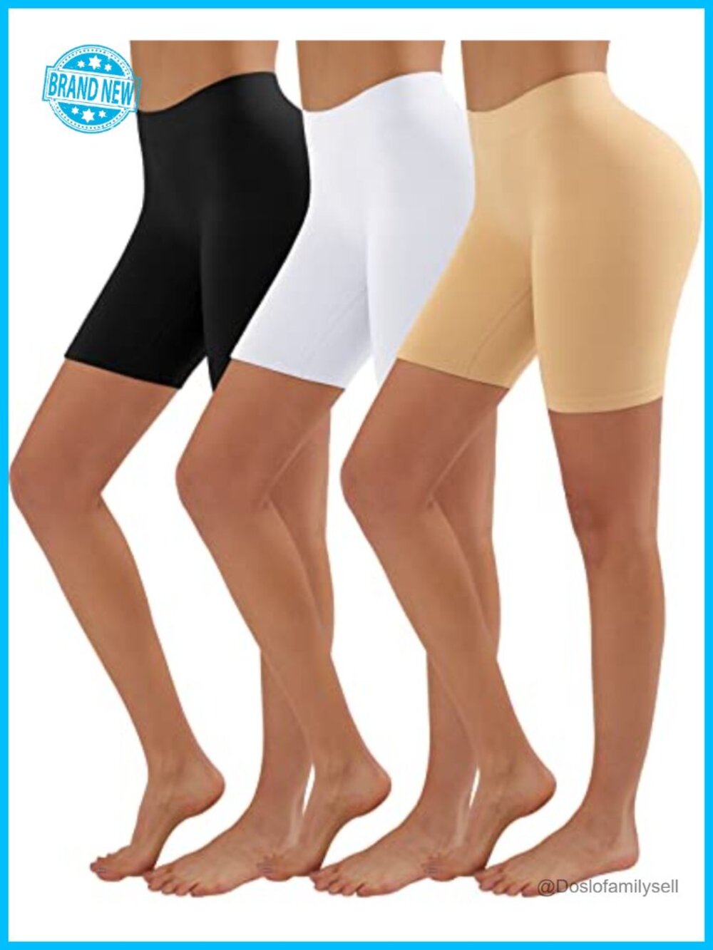 Seamless Anti Chafing Slip Shorts Under Dresses Women Polyamide Elastane